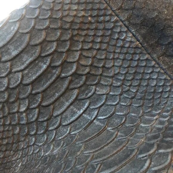 Ash Bo Black Python-Embossed Fringe Crossbody - Picture 9 of 15